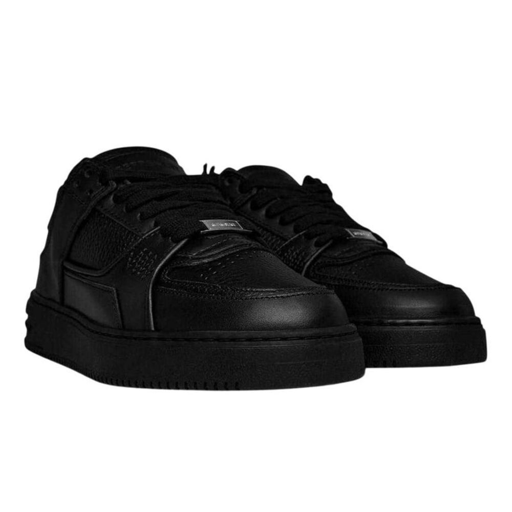 Represent Mens Apex Panelled Flat Sneakers / Triple Black